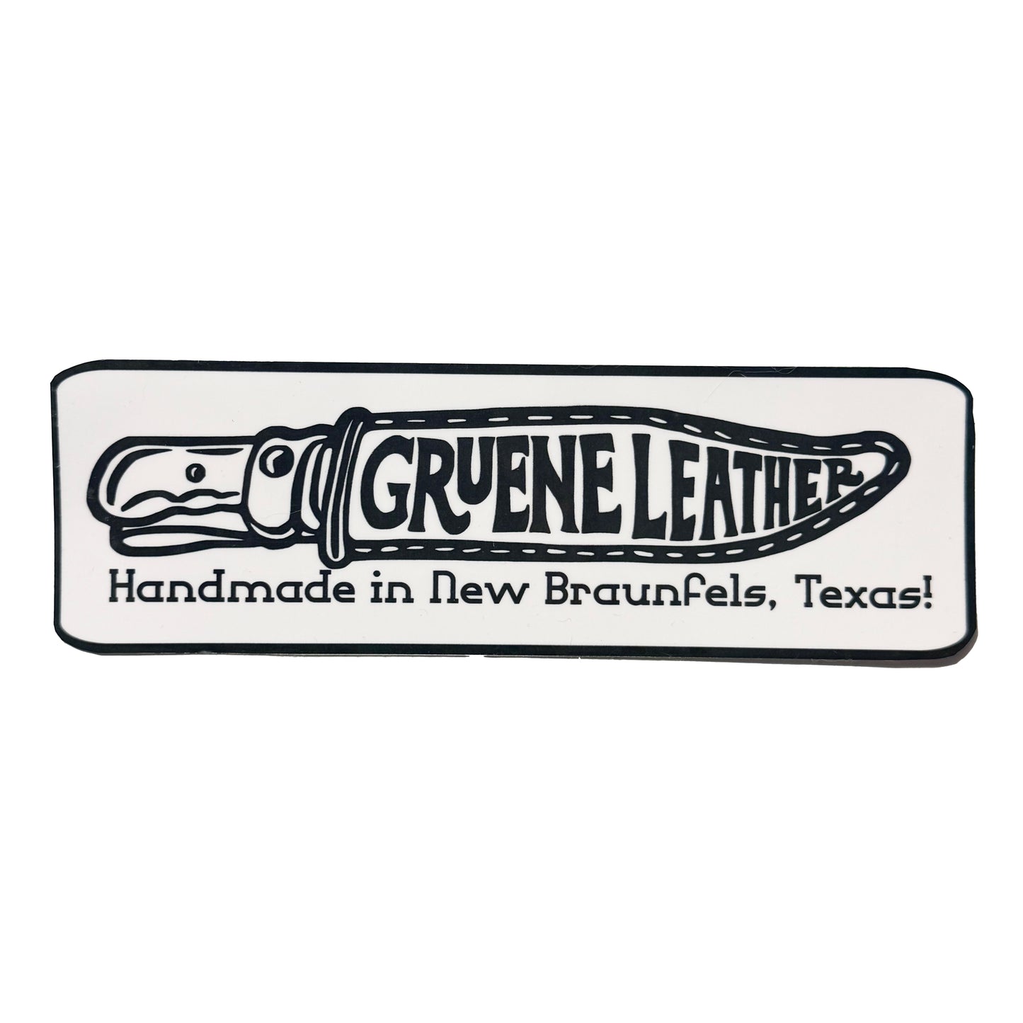 Original Gruene Leather Bowie Knife vinyl sticker